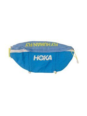 NEW HOKA Fly Human Fly Running Belt Bag Blue & Neon Yellow Waist Fanny Pack